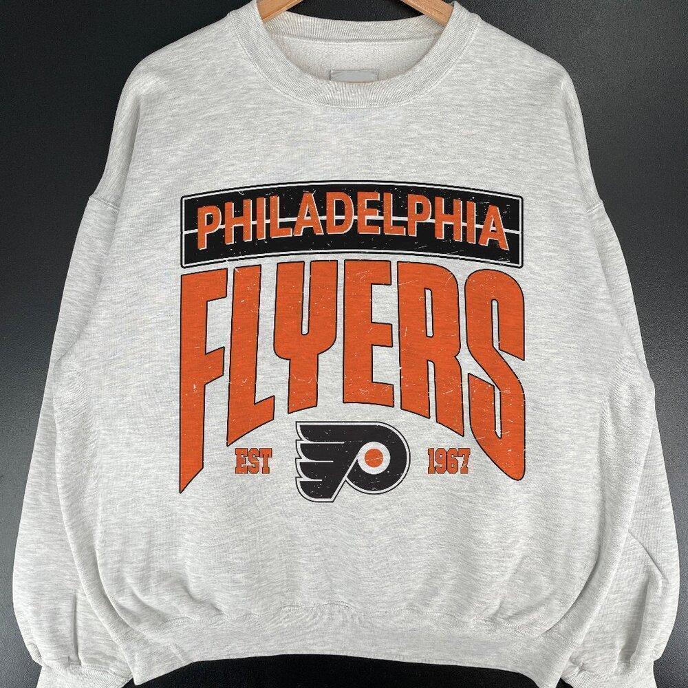 Philadelphia Flyers Est 1967 Classic Ice Hockey Fan Graphic Crewneck Sweatshirt